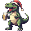 Dinosaure T-Rex Bière Noël