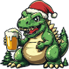 Dinosaure stégosaure bière Noël