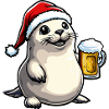 Seal Animal Bière Noël Noël