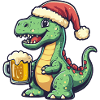 Dinosaure brontosaure bière Noël