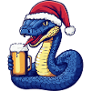 Snake Cobra Bière Noël