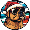 Mastiff Chien Noël Cool