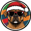 Boxer Chien Noël Cool