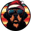 Rottweiler chien Noël cool