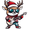 Deer Christmas Guitar