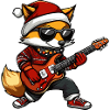 Fox Christmas Guitar