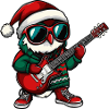 Eule Weihnachten Gitarre