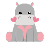 Hippopotame mignon enfants