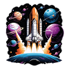 Rocket Astronaut Space Gift SpaceShuttle