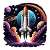 Rocket Astronaut Space Gift SpaceShuttle