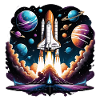 Rocket Astronaut Space Gift SpaceShuttle