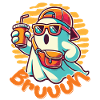 Cool Halloween Ghost Says Bruh