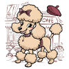 Chien caniche français mignon
