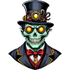Scary Halloween Steampunk Ghoul