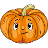 Dubious pumpkin emotion