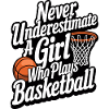 Empowering Girl Basketball Quote Design