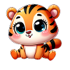 Simpatico cucciolo di tigre - giocoso e adorabile