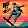 Ride the Sunset Skateboarder