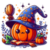 Little Halloween Witch Pumpkin