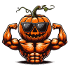 Muscular Halloween Pumpkin