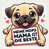 Lustiger Hund mit Kinder Botschaft