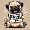 Cuddly puppy print for dads