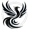 Phoenix schwarz-weiß