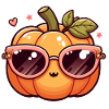 Cute Pumpkin with Glasses