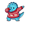 Christmas Dino Dinosaur Ugly Christmas