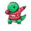 Christmas Dino Dinosaur Ugly Christmas