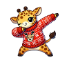 Weihnachten Girafe Moche Noël