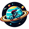 Cyclist on Saturn