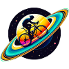 Cyclist on Saturn