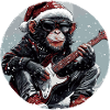 Monkey Christmas Rocker Guitar