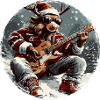 Moose Christmas Rocker Guitar