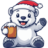 Polar Bear Beer Xmas Christmas