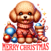 Caniche jouet Joyeux Noël