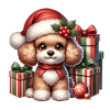 Dog Toy Poodle Christmas
