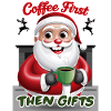Weihnachtsmann mit Kaffee