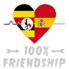 Uganda and Spain 100% friendship