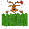 Christmas with a reindeer