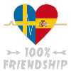 Sweden and Spain 100% friendship