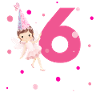 6e anniversaire fée rose