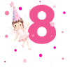 8e anniversaire fée rose