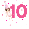 10e anniversaire fée rose