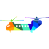 Double Helicopter Rainbow Airplanes