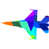 Fighter Jet Rainbow Aircraft Vehicle