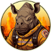Firefighter Rhinoceros