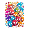 Vibrant Skulls of Love