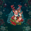 A whimsical Christmas illustration.